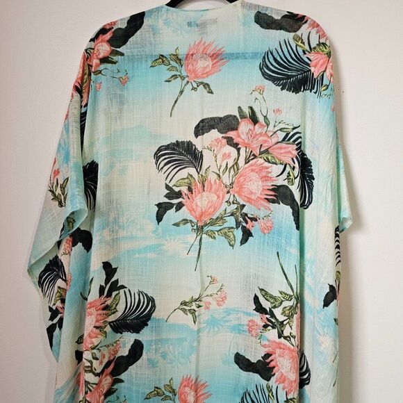 EUC AMERICAN EAGLE OUTFITTERS FLORAL COVER UP BEACH / SWIM ONE SIZE - Picture 4 of 14